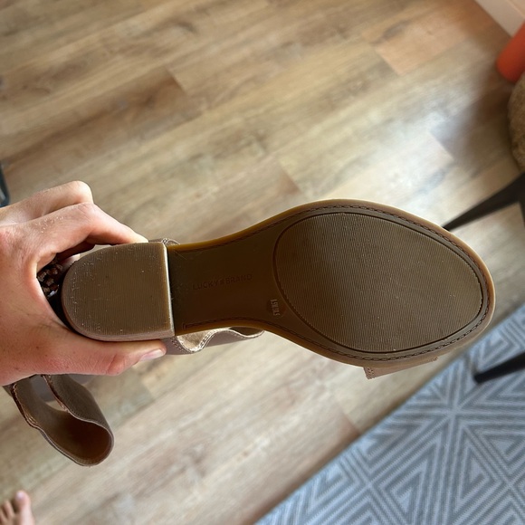 Lucky Brand Tan Leather Sandal Booties - Picture 7 of 8
